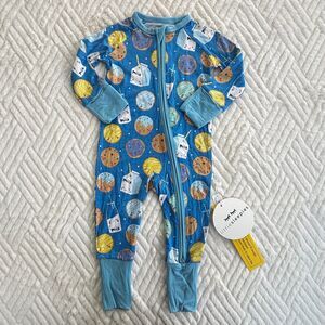 Little Sleepies Lunaluxe Bamboo Zippy Pajamas 3-6 Months Cookies & Milk NWT